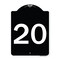 Signmission Sign with Number 20 Heavy-Gauge Aluminum Architectural Sign, 24" x 18", BW-1824-22902 A-DES-BW-1824-22902 - alternate 1